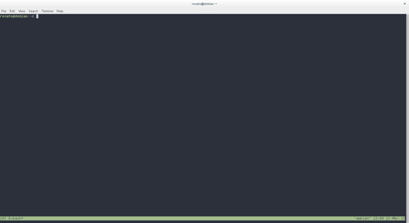 Tmux com configurações default